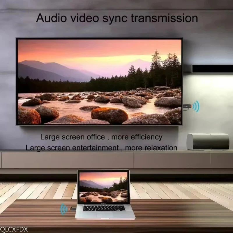 ไร้สาย HDMI เข้ากันได้กับ TV Stick Transmission เครื่องส่งสัญญาณและตัวรับสัญญาณ Extender แสดงผล แบ่งปันสําหรับกล้อง PC Typec ไปยังทีวี