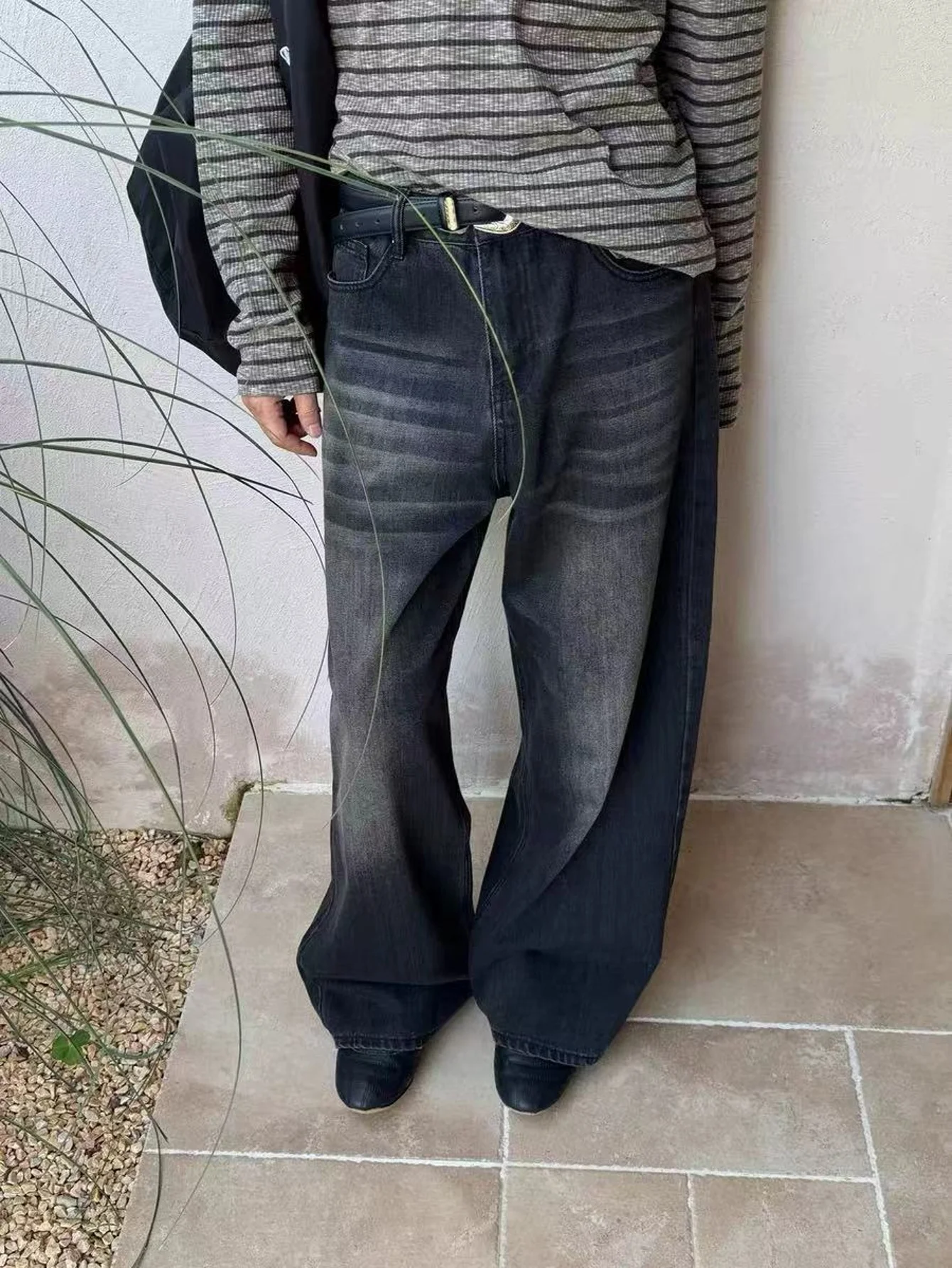 

Джинсы-брюки свободного кроя черные для мужчин, оригинальные Y2K Drip, унисекс, без аксессуаров и ремней