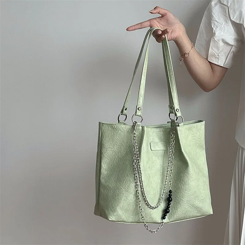 

Tot Bag Large -Capacity Female New Design Texture Axillary Underarmed Shoulder Bag High -End Texture Versatile Large Bag