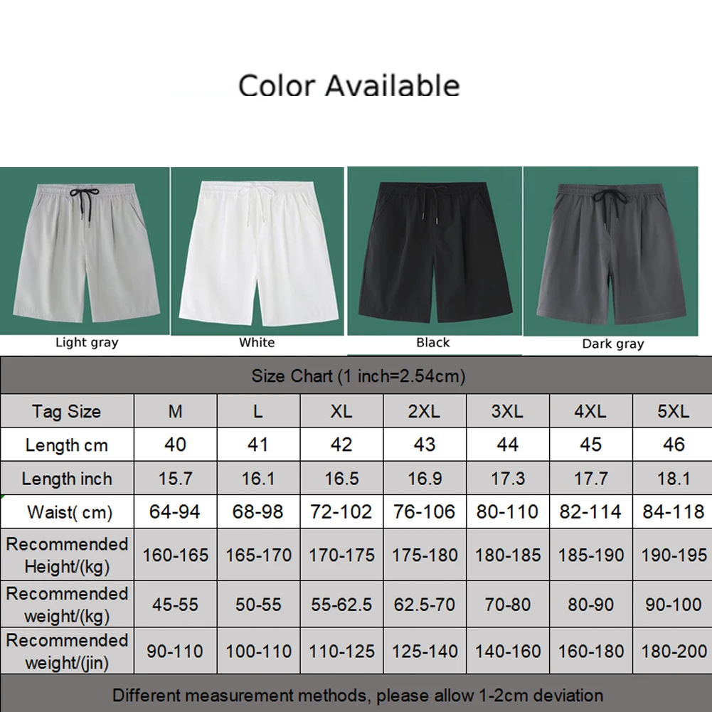 Men High Quality Polyester Ice Silk Shorts Version Of Loose Elastic Beach Medium