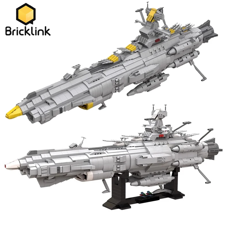 Bricklink MOC Space Battleship Andromeda 2199 (Star Blazers) Anime Film Yamato Raumschiff Sets Bausteine Spielzeug Erwachsene Geschenk