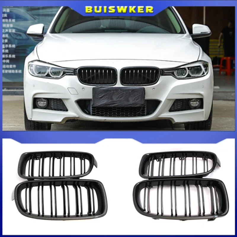 

1Pair Gloss Black Front Grille/Grilles Kidney For BMW 3-Series F30 F31 F35 2012-2017 Car Styling