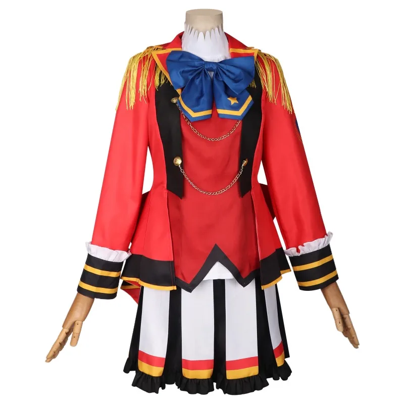 Anime Aikatsu Nijino Yume Cosplay Costume Red jk school uniform performance costume halloween costumes for women dress full suit