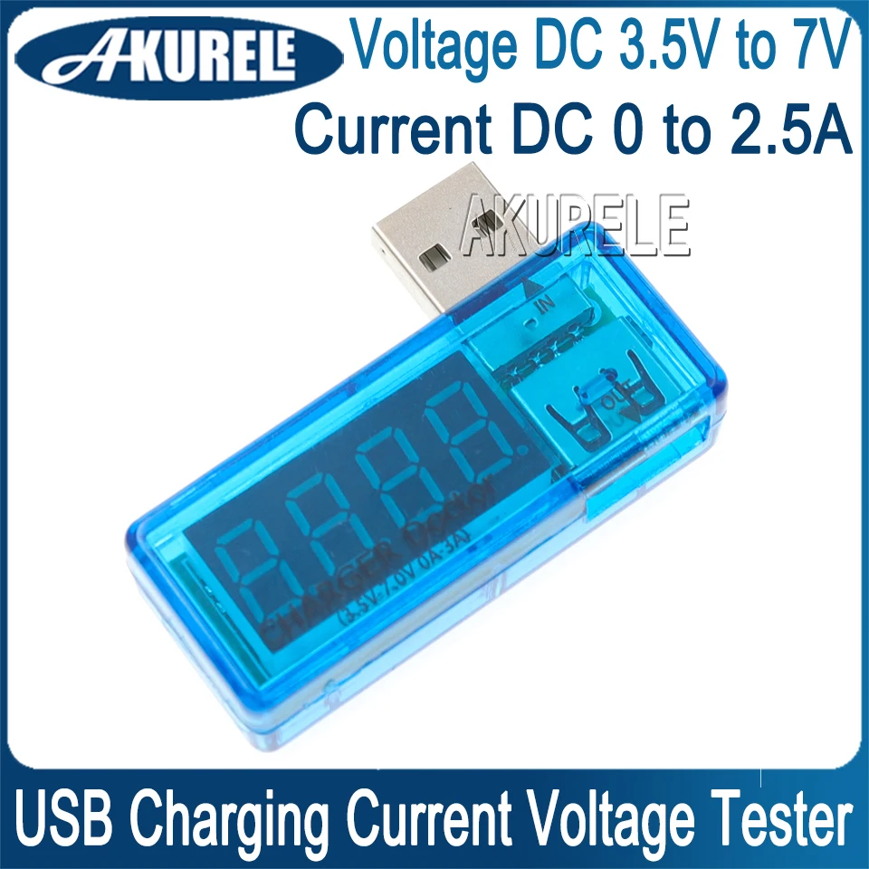الرقمية USB موبايل قوة شحن جهاز قياس الجهد الكهربائي الحالي متر صغير شاحن يو اس بي طبيب الفولتميتر مقياس التيار الكهربائي بدوره إضاءة ليد شفافة