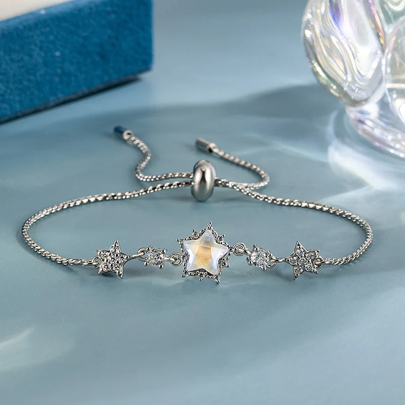 Crystal Little Star Bracelet for Girl's Best Friend Gift Adjustable Versatile Exquisite Spring/Summer Luxury Handicraft KOFSAC