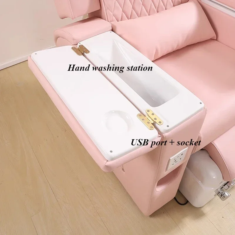 كرسي باديكير تدليك القدم كرسي مانيكير مسمار أريكة قابل للتعديل الظهر الصوت تدليك الصرف مضخة Cadeira كرسي إزالة الجانب #3