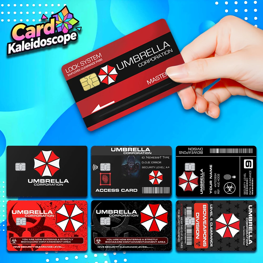 

Umbrella Company Employee Card Series Credit Card Skin Sticker Stickers for VISA JCB Mastercard and Other IC Card Decoration