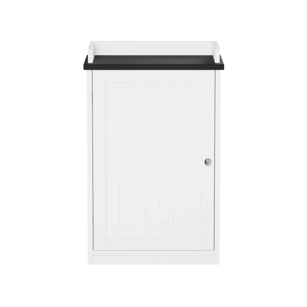 Somerset Home Bathroom Cabinet – Floor Cupboard for Storage (White)