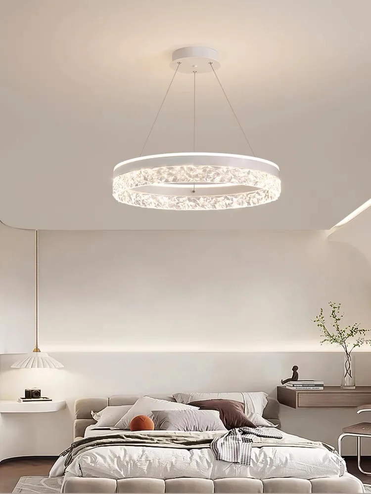 New Modern Round Ring Led Chandelier Remote Control Pendant Lamp For Living Dining Room Kitchen Bedroom Home Decor Hanging Light