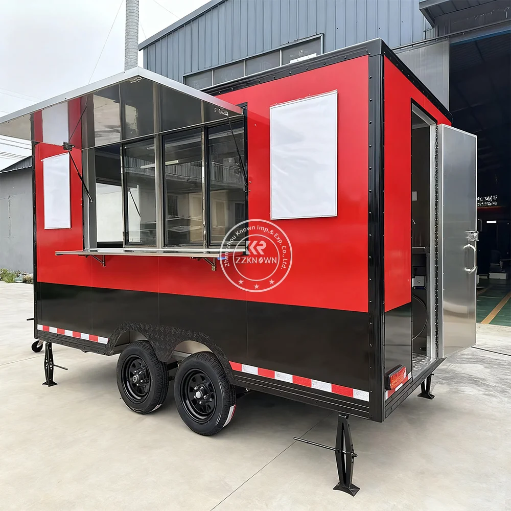 Usa Standard Crepe Bbq Ice Cream Fast Food Cart Mobile Snack Food Truck Custom Concession Food Trailer For Sale Usa