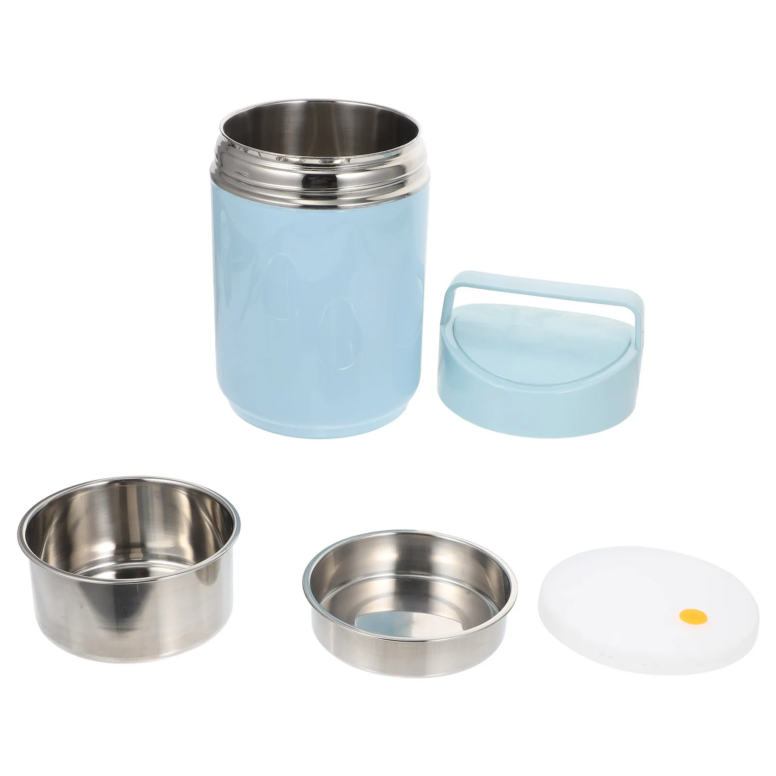 

Three-Layer Vacuum Pot Stainless Steel Insulation Bucket Adult Lunch Container Portable Handle Design for School Office Travel