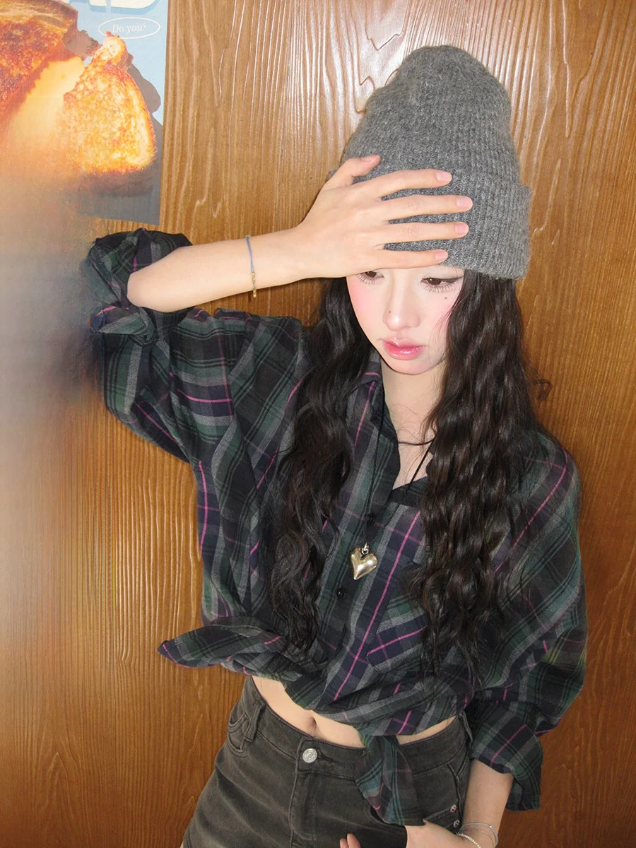 

Sinbounboun Polka Dot irt Vintage Embroidered Letter Collar Stand up Spring 2026 Breathable Cotton Polyester Women's irt