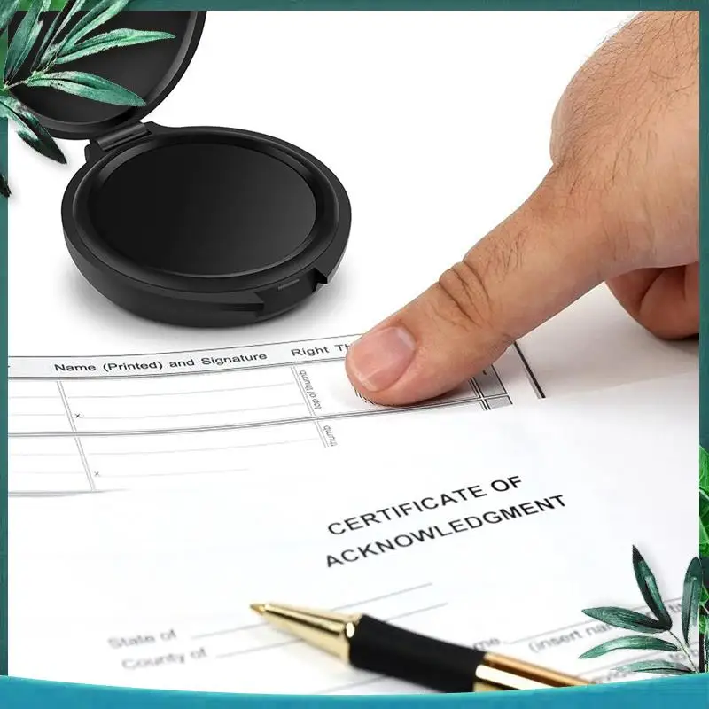 (NEW) Fingerprint Ink Pad No-Wash Quick-Drying Portable Quick-Drying Ink Pad Red 1 PCS Plastic