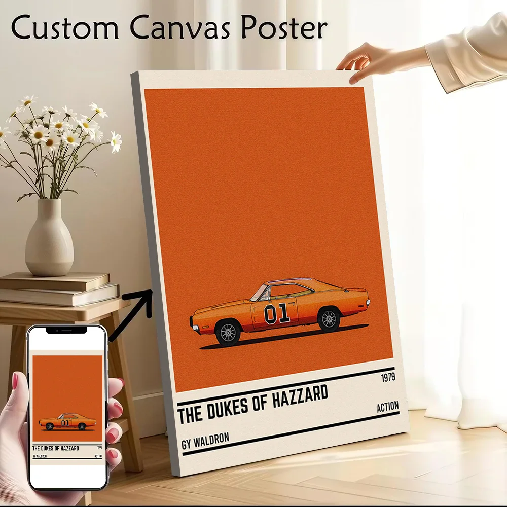 The Dukes of Hazzard Car Poster Canvas Wall Art Personalized Print Modern Painting Perfect Gift for Gamer Decoration Decor Room