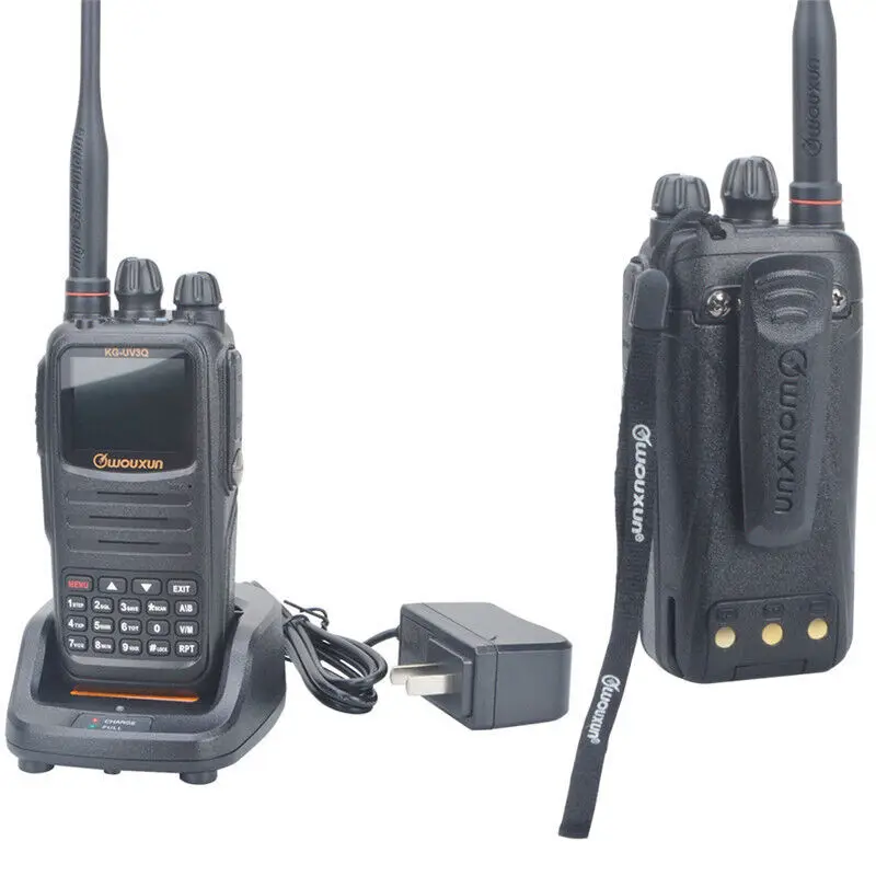 10 قطعة الأصلي WouXun KG-UV3Q التناظرية VHF/UHF ثنائي النطاق 999CH 10 واط عالية الطاقة FM تشويش إذاعي SOS وظيفة اسلكية تخاطب