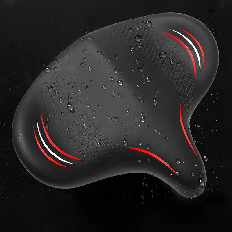 

BUCKLOS Thicken Wide Seat Cushion Breathable Shock Absorption Bike Saddle Ergonomic Soft Waterproof Cushion for Long Rides