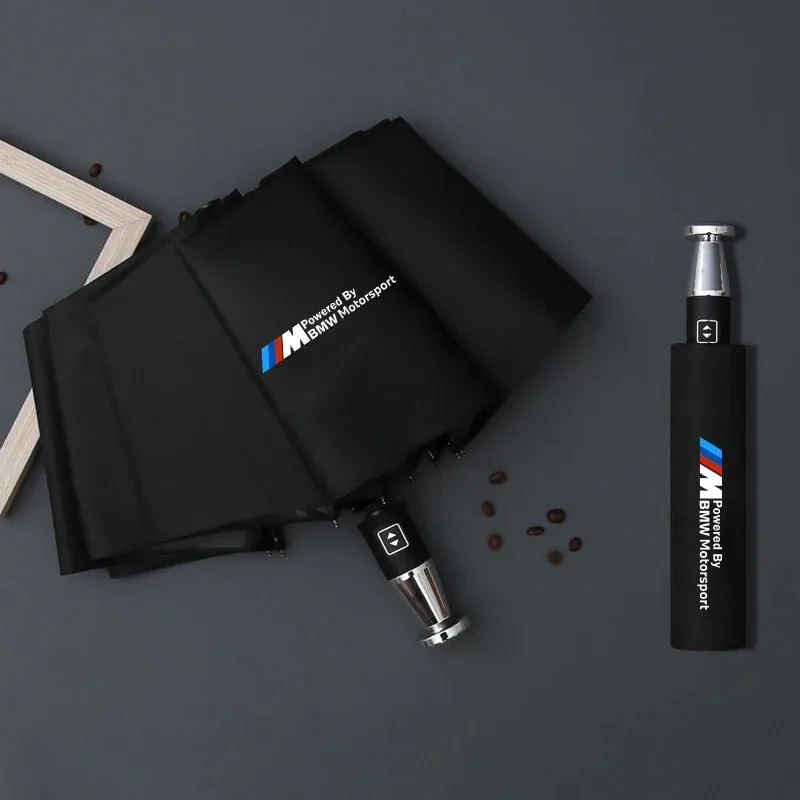 

For BMW M Motorsport F10 F15 F25 F30 G20 G30 E39 E46 E60 E90 X1 X3 X4 X5 X6 X7 Car Automatic Folding Windproof Sunshade Umbrella