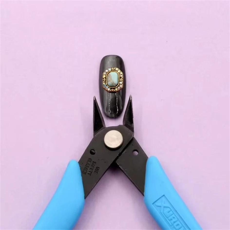 Rhinestone Remover Nail Art Clipper Nail Art Tool Stainless Steel Nail Cutter Scissors For Nail Metal Chain Manicure Accessory