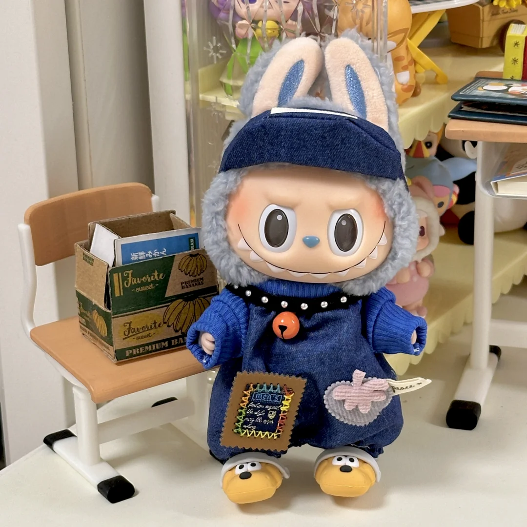 

For Labubu Doll Clothing Set Hat 17cm Clothes Shoes Doll DIY Accessories Training Sitting Party Games Toys Gifts