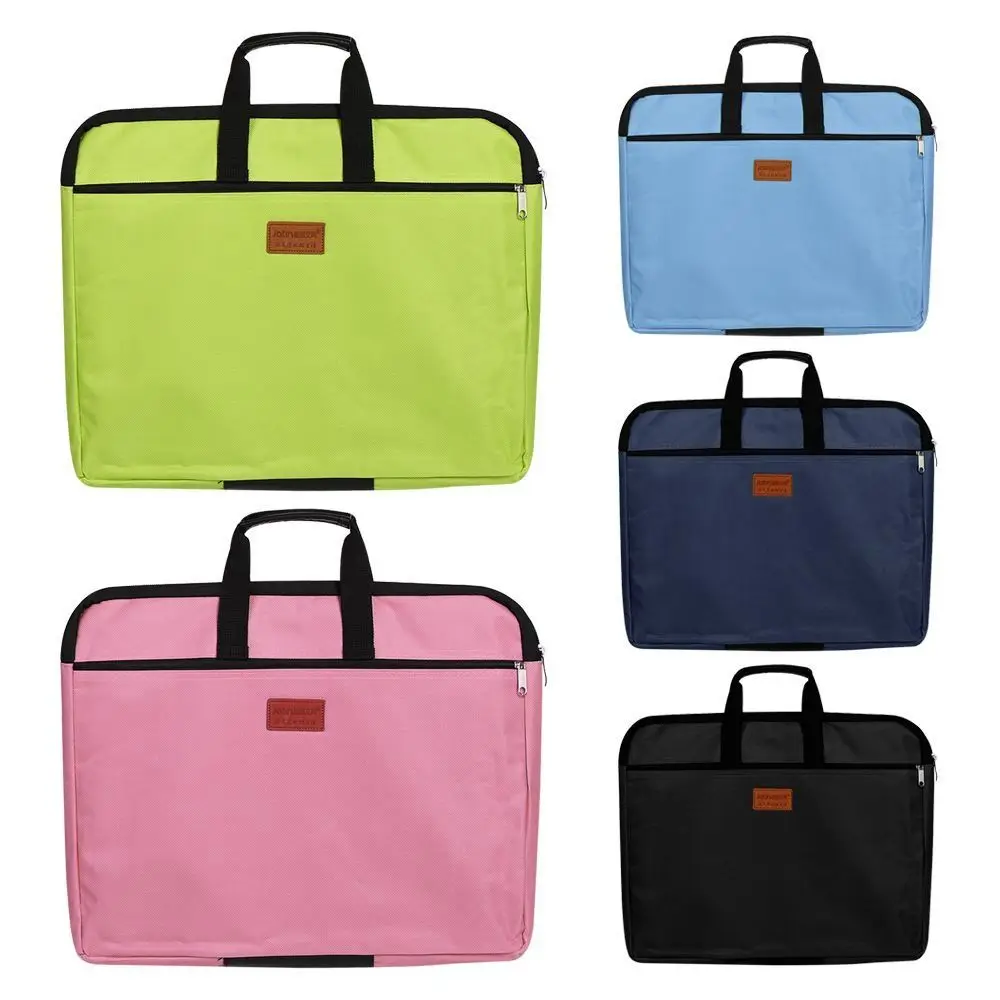 Tas File portabel A4 kain Oxford, Multi lapisan ritsleting A4 File Folder Organizer tas bisnis tas dokumen siswa