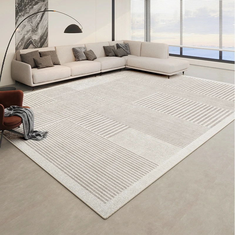 

VIKAMA Modern Simple Geometric Striped Carpet Living Room Sofa Scandinavian Ins Style Wear Large Carpet Home Decoration