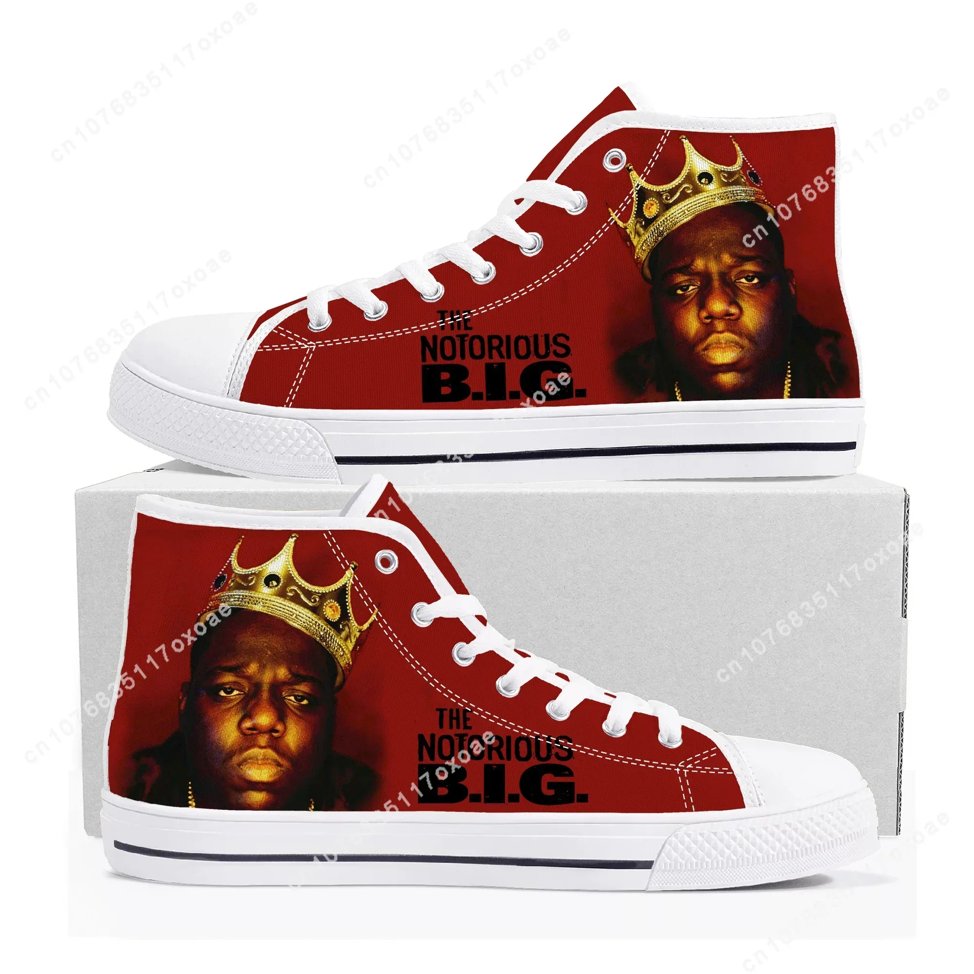 The Notorious Big High Top Sneakers Mens Womens High Quality Biggie Smalls Canvas Sneaker Casual Shoe Customize Shoes