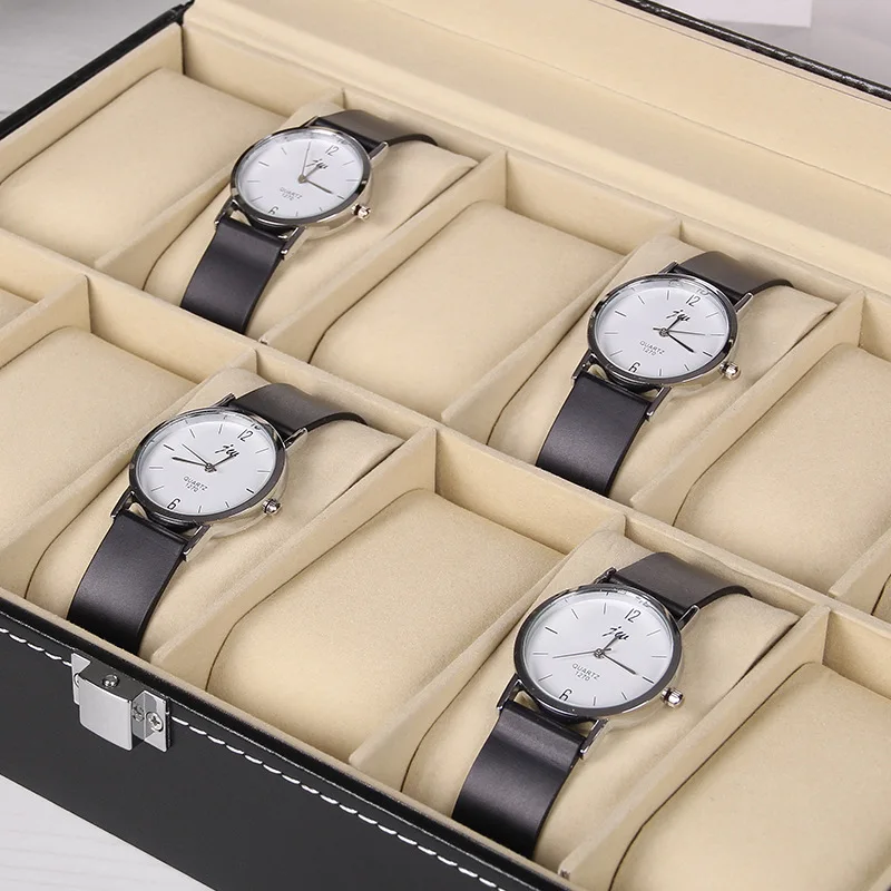 2/3/4/5/6/10/12 Girds Watch Organizer Boxes Watch Case Removable Watch Pillows, Watch Box Organizer, Gift for Loved Ones