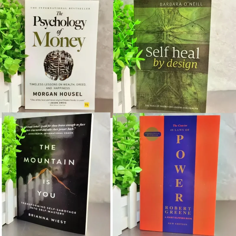 

selling book collection: Atomic Habits, Changing Thinking, 48 Laws of Power, Money Psychology books, Self Heal By Design