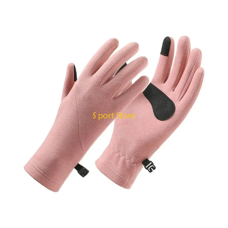 

U2JB Winter Sports Gloves Warm Running Mittens Nonslip Part For Driving Cycling