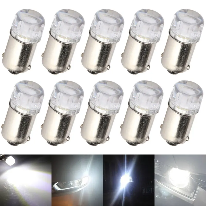 

10/30/50/100PCS BA9S T4W LED Bulbs Car Interior Light Canbus 12V Indicator Wedge Auto Instrument Lamp License Plate Light White