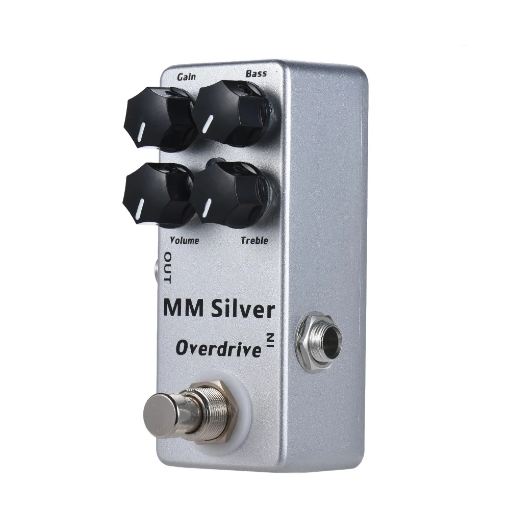 MOSKY MM OVERDRIVE Guitar Effects Pedal Overdrive 4 Modes Effector Pedalboard Silver For Effects Processors Tremolo Sound Mixer