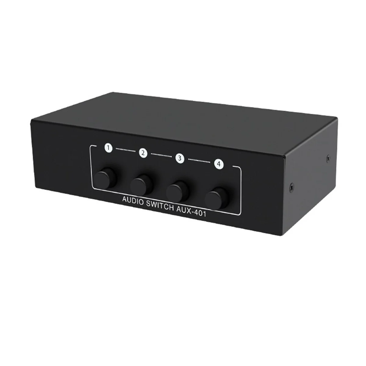RCA AUX Audio Switcher 4 in 1 Out Stereo Audio Selector 4X1 3.5mm Aux L/R RCA Audio Switch Box Analog Audio Selector, B NND