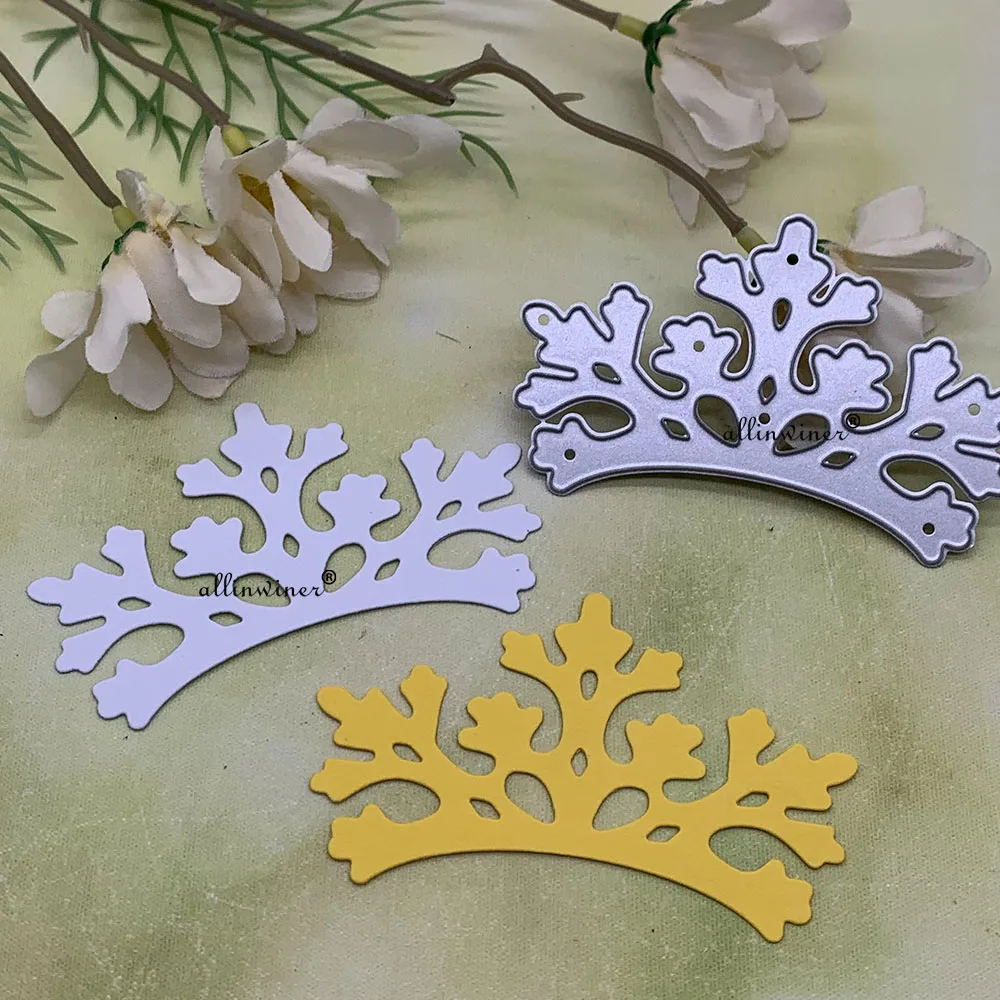 Snowflake Crown Decoration Metal Cutting Dies Stencils For DIY Scrapbooking Decorative Embossing Handcraft Die Cutting Template view 4