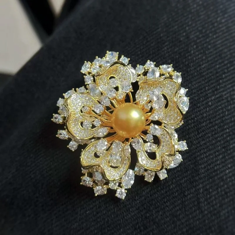

SGARIT Women's Fashion Trendy Charm Brooch Jewelry S925 Chest Flower Accessories Suitable for Date, Party, Festival Gifts