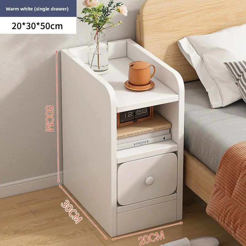 

Household Goods Bedside Table Small Household Simple Storage Rack Ultra-narrow Crevice Cabinet Bedroom Bedside Locker