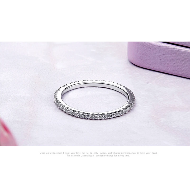 Fashion 925 Sterling Silver Crystal Finger Rings For Women Girls Wedding Engagement Rhinestone Trendy Jewelry Wholesale
