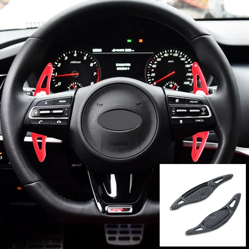 ABS Carbon Fiber Car Steering Wheel Paddle DSG Shifter Extension For KIA Stinger Hatchback Van CK K8 GT S GTS GT2 GT+ GTLine