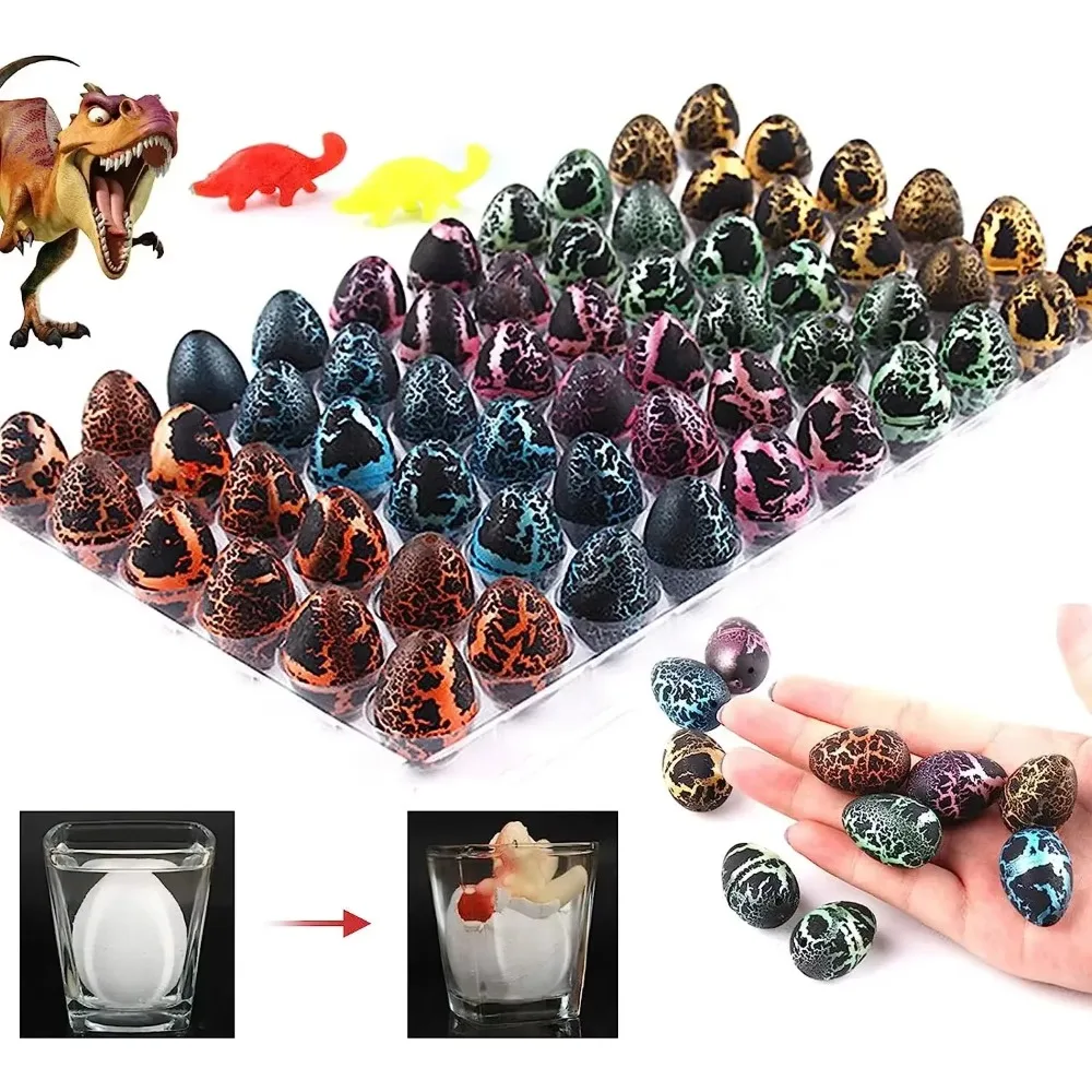 10pcs Water Raised Eggs Soaked in Water to Hatch Dinosaur Eggs Animal Model Education Children's Water Swelling Toys
