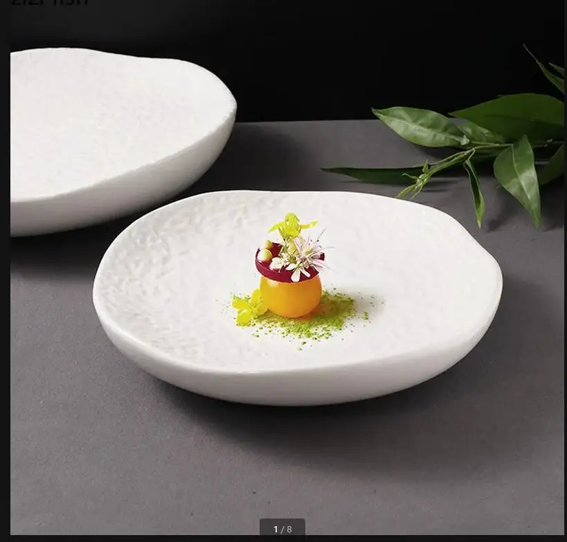 

Ceramics Tableware White Dinner Plate Sushi Plates Western Steak Dessert Dim Sum Dish Snack Tray Fruit Bowl