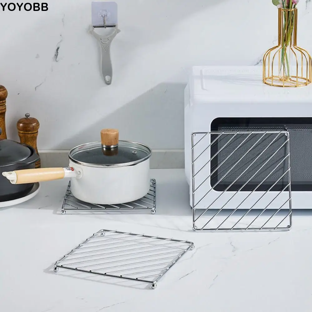 

2pcs Square Pot Mat Holder Anti-Scald Thickened Hot Placemats Rustproof Insulated Kitchen Tools Placemat Dining Table Decor