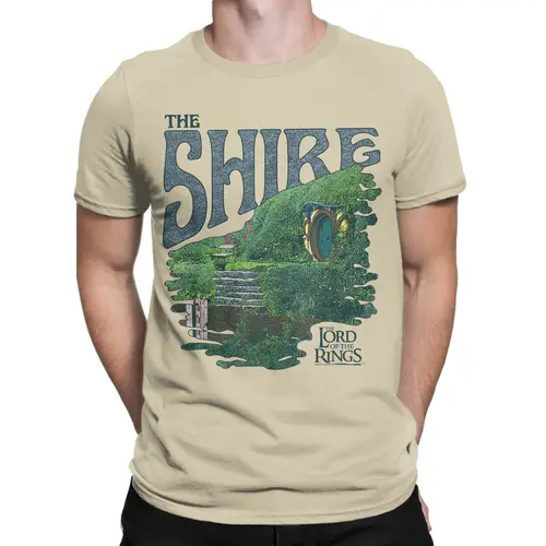 Imagen 2 del producto Camiseta The Shire L-Lords Of The R-Rings para hombre, camiseta informal de algodón puro, camiseta de manga corta con cuello redondo, ropa estampada