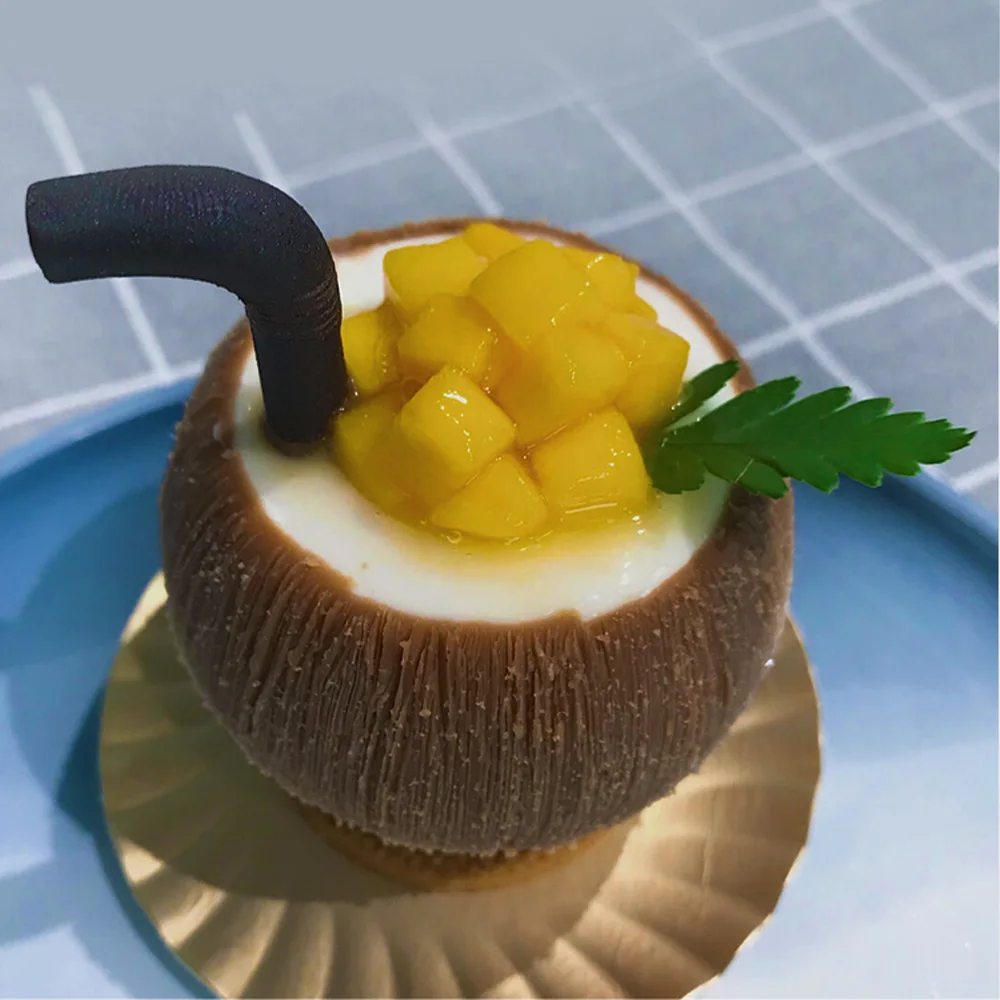 8 Cells Coconut Silicone Cake Mold Christmas Snowman DIY Chocolate Mousse Jelly Pudding Pastry Tool Ice Cream Dessert Pan Tools