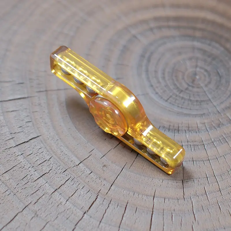 Miaojia EDC Ręcznie Rzucony Spinner PEI z Wysoką Soczewką, Bursztynowy, Zabawka Antystresowa na Biurko