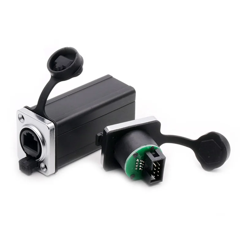 

Advanced Waterproof RJ45 8P8C Ethernet Connector Female To Female Jack Network Straight Couplers Panel Mount Sockets Adapter