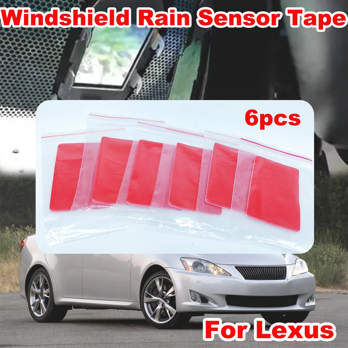 

Rain&Light Sensor Gel Adhesive Film Silicone Cushion Pad For Lexus IS200d IS250 LS600h Windscreen Chip Repair Multi-Purpose Tape