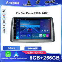 7 Inch Wireless CarPlay Radio For Fiat Panda 2003 2004 2005 2006 2007 2008 - 2012 Car Multimedia Player GPS 2din DVD Autoradio