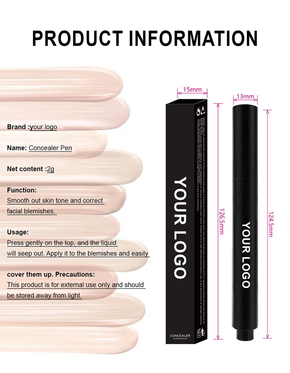 كريم أساس كونسيلر كونتور للوجه، مكياج نباتي، شعار مخصص ذو علامة خاصة متاح للطلبات بالجملة بالجملة #6