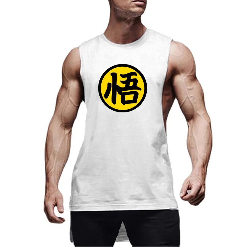 

Back Extend Long Cotton Loose Singlets Gym Bodybuilding Sport Hip-Hop T-shirt Open Side Cut Off Sleeveless Men Fitness Tank Tops