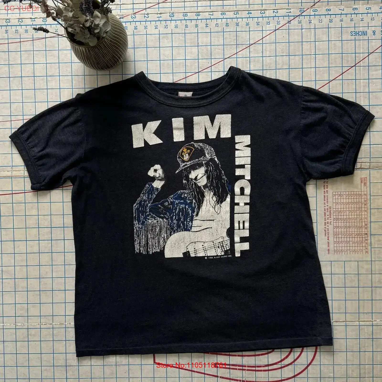 Vintage 80 s Kim Mitchell The Last Great Patio Party Rock T shirt Size Medium vintage Washed homme graphic Versatile