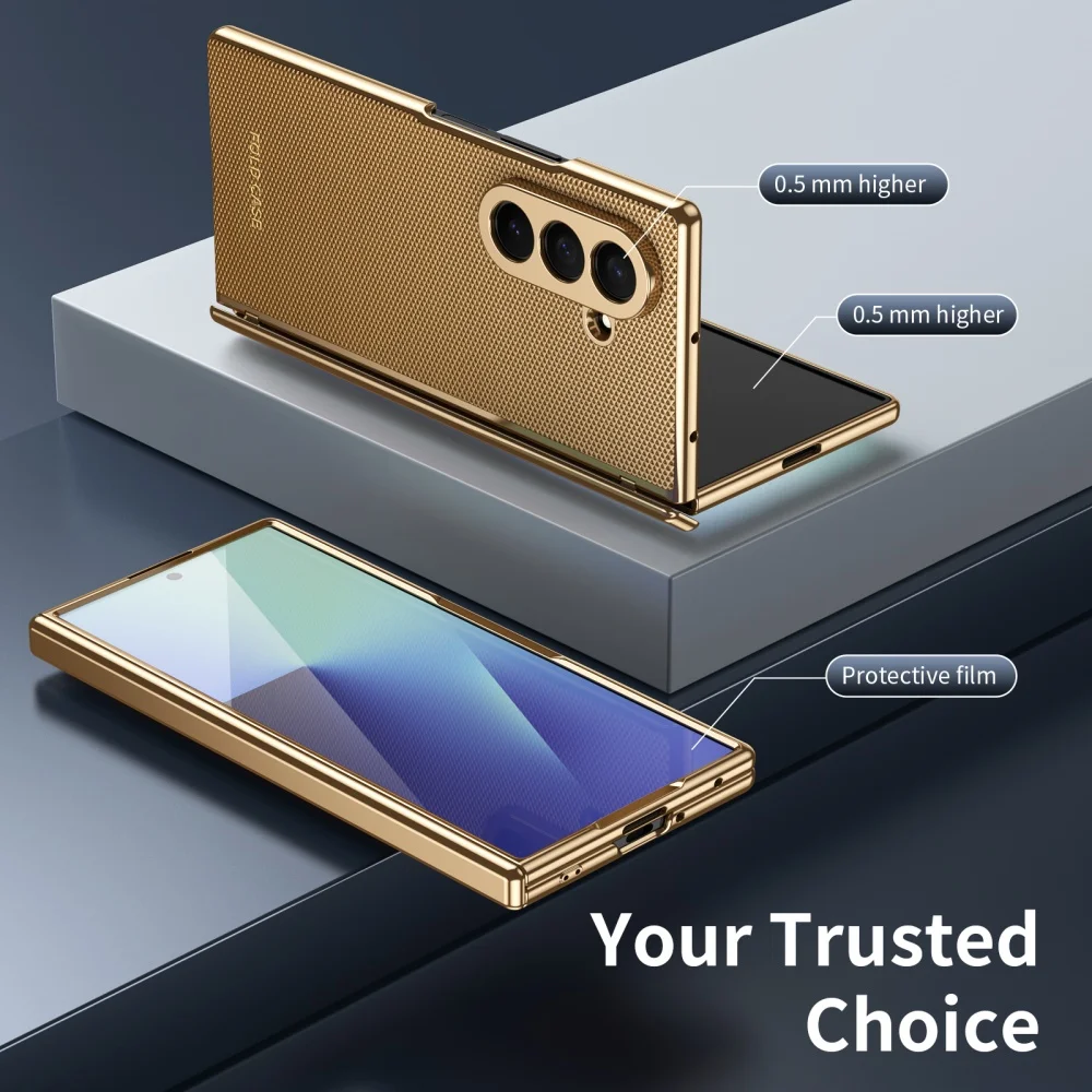 Matte Business-Frontfolie mit Kamera-Schutz und Lederhülle für Samsung Galaxy Z Fold 8 7 6 5 4 ZFold8 Scharnierabdeckung – Detail 16